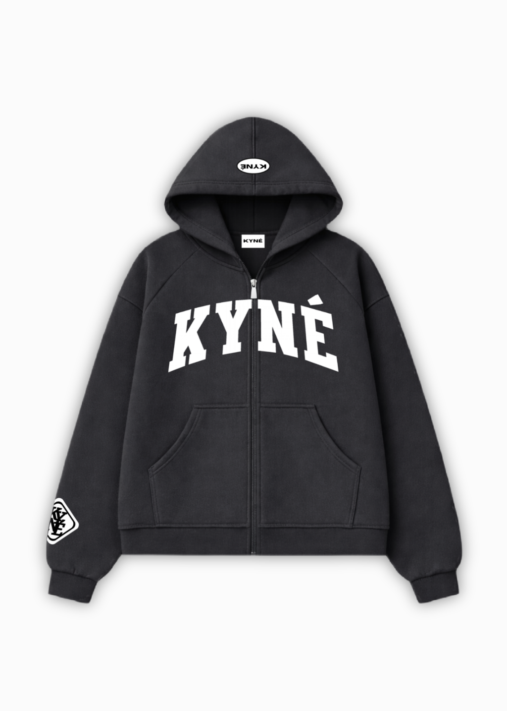 KYNE ZIP HOODIE SMOKEDBLUE