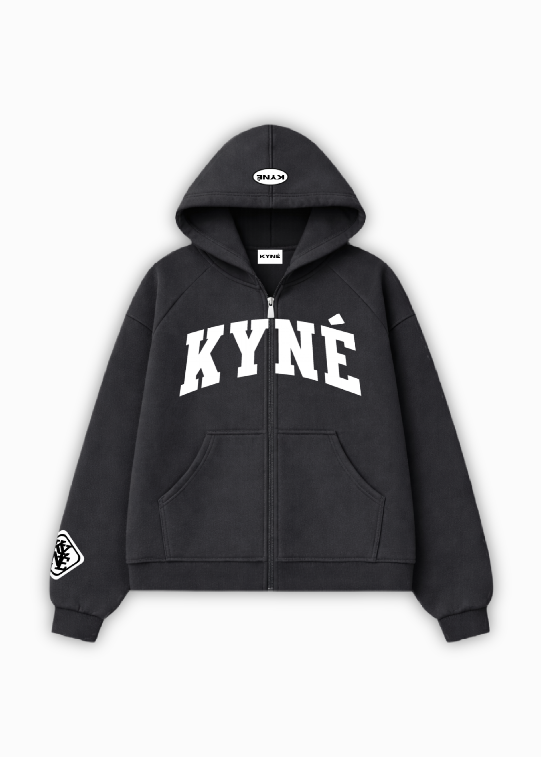 KYNE ZIP HOODIE SMOKEDBLUE