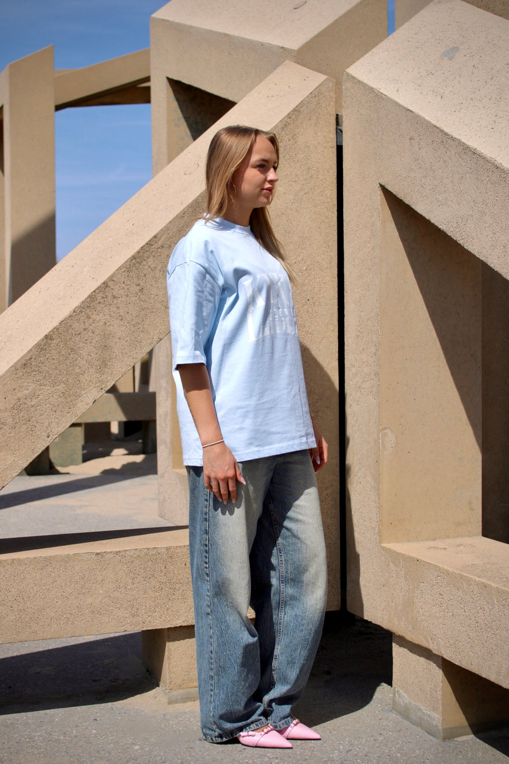 KYNELABEL TEE LIGHT BLUE