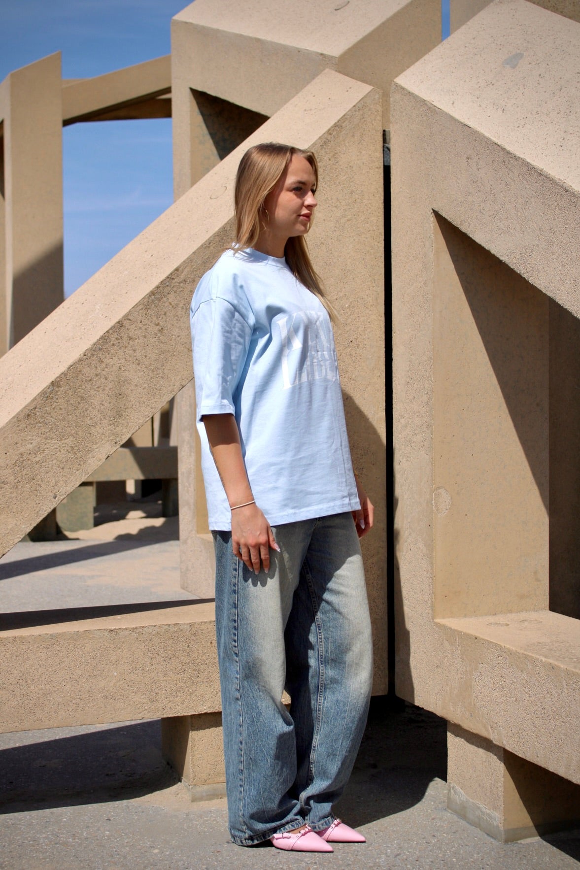 KYNELABEL TEE LIGHT BLUE