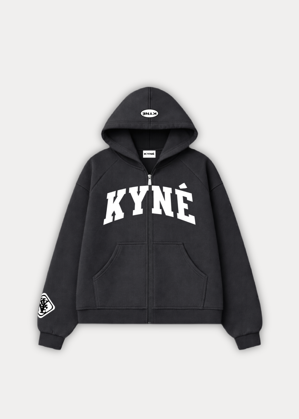 KYNE ZIP HOODIE SMOKEDBLUE