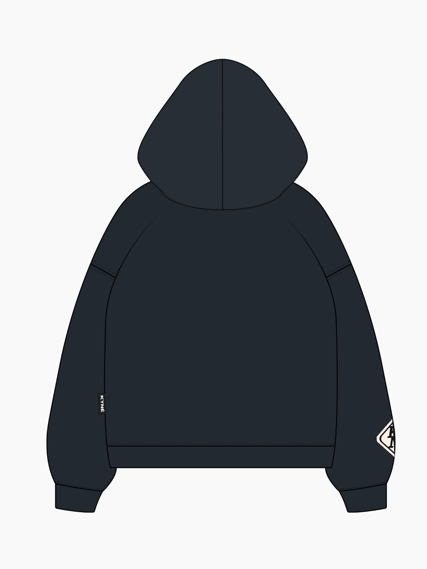 KYNE ZIP HOODIE SMOKEDBLUE